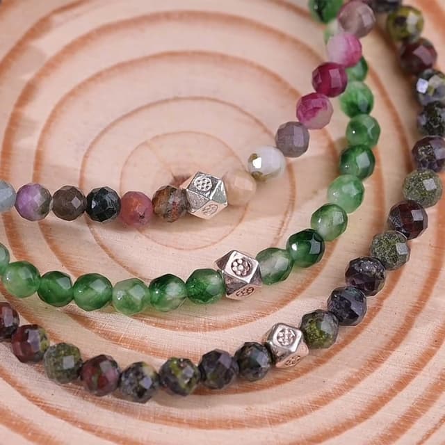 Thumbnail 4 de Edelstein Armband 925 Silber 4 mm Perlen