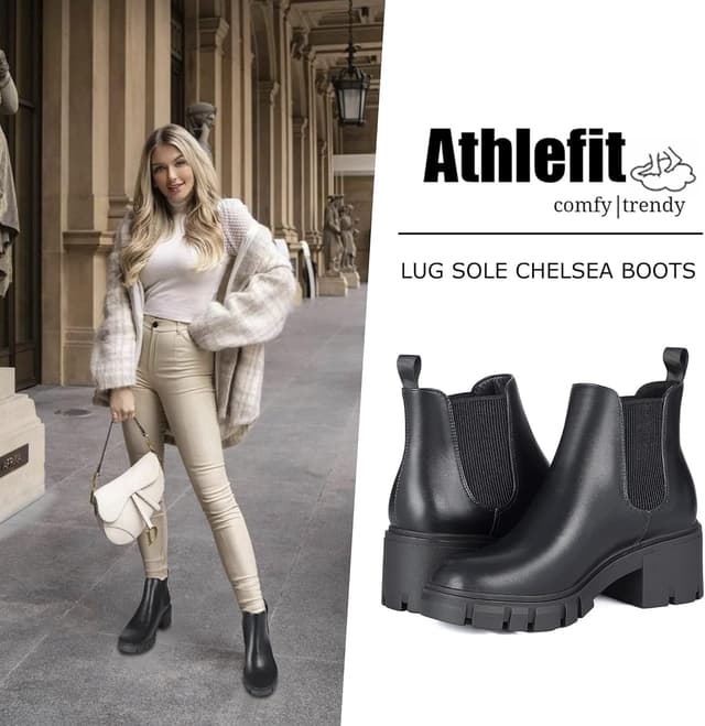 Detalle 2 de Athlefit Chelsea Boots 2.3in Chunky Heel