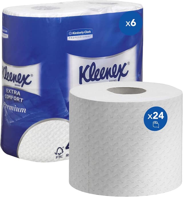 Imagen de Kleenex 4‑Ply Quilted Toilet Roll 24-pack 🧻 en OfertitasTOP