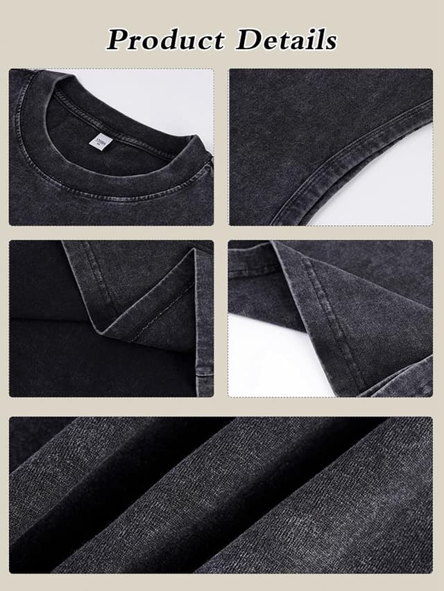 Detalle de SnowElve Men’s Workout Tank Tops Muscle Shirt (Acid Wash, Sleeveless)