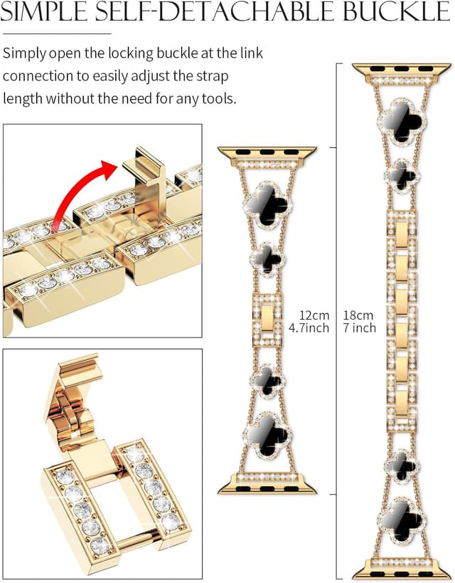 Detalle 2 de CTYBB Bling Diamond 40mm Apple Watch band