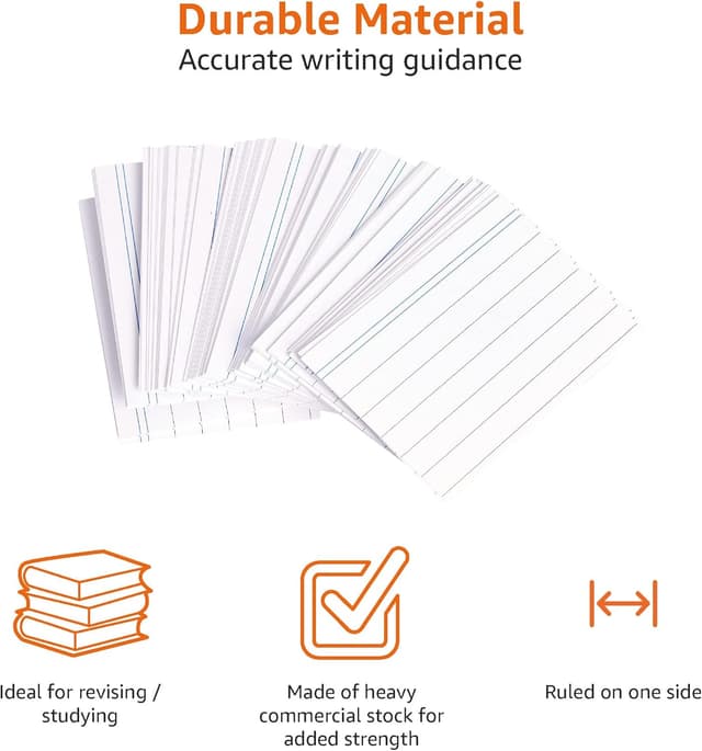 Detalle de Amazon Basics Schede a righe A8 7,4×5,2 cm 1000 cartoline 📝
