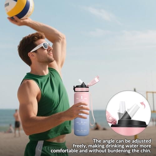 Thumbnail 5 de HoneyHolly Botella Agua 1 L con pajita y marcador