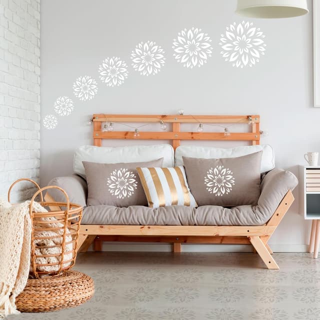 Detalle de MWOOT Mandala Schablonen Set mit 7 Größen