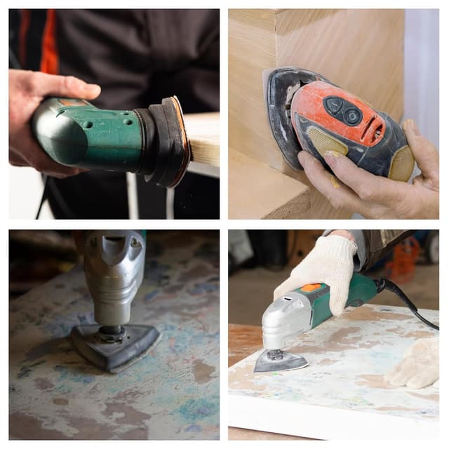 Detalle 2 de KONGMING Schleifpapier Dreieckschleifer Klett, 6-Loch, 400er Körnung (120 Schleifblätter)