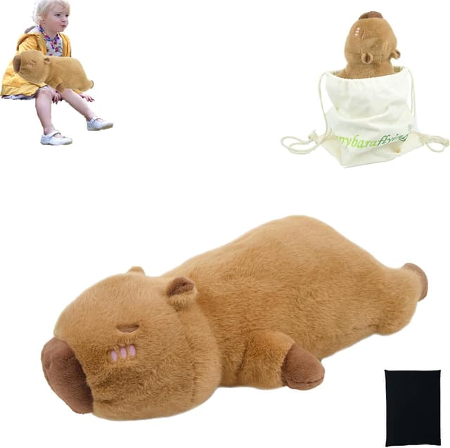 Thumbnail 6 de RLOMUTE Black Cat Weighted Plush Toy (Microwaveable) – 19.6in/50cm 4.4lb soft hug pillow