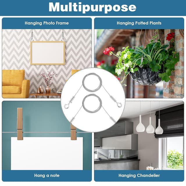 Thumbnail 6 de Edelstahl-Drahtseil 2 Stück 2 m