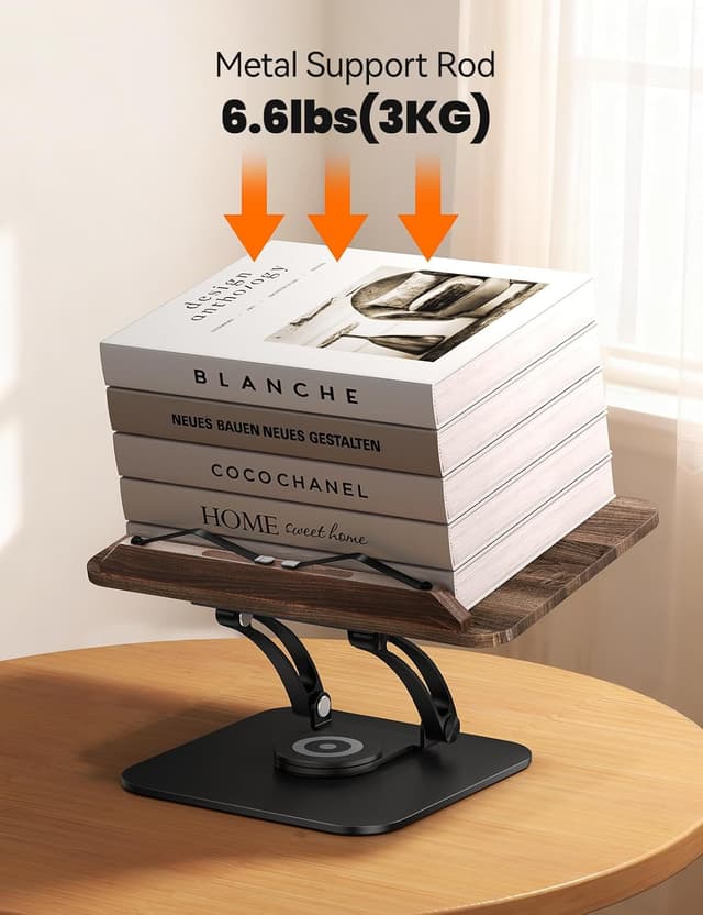 Thumbnail 6 de Tounee Soporte de Libro Giratorio 360° para Lectores - Negro