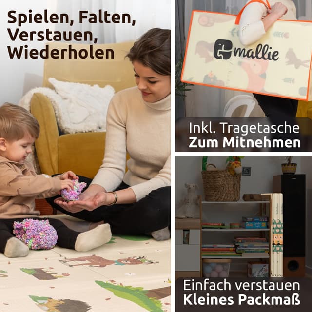 Detalle 2 de Mallie Spielmatte Baby faltbar 180x150 cm