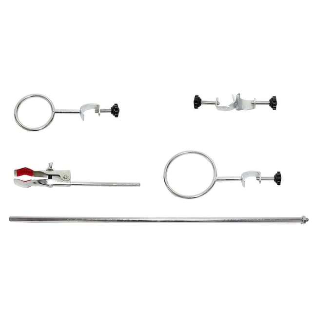 Detalle de WISAMIC Laborständer Halter aus Metall mit Griff, Stativ-Set für Chemie & Physik