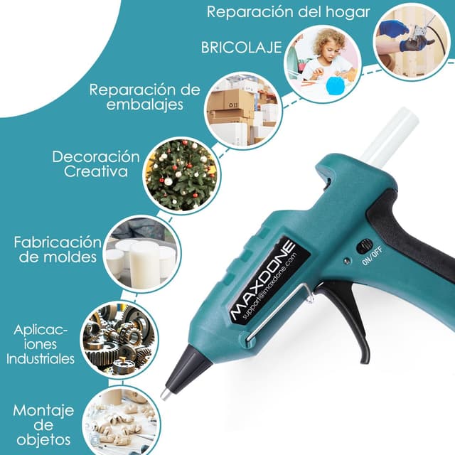 Thumbnail 6 de MAXDONE Pistola Silicona Caliente 60W con 50 barras