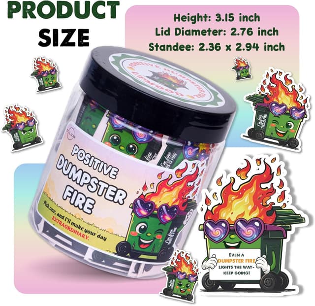 Thumbnail 3 de SOLMAY Pickle Positive 60 Affirmation Cards Jar 🧃