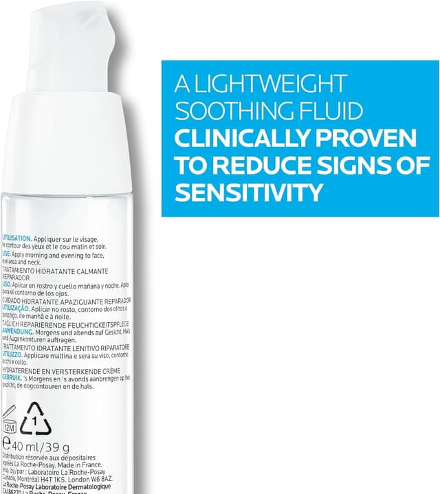 Detalle de La Roche-Posay Toleriane Dermallergo regenerierendes Gesichtsfluid für empfindliche, zu Allergien neigende Haut (40 ml)