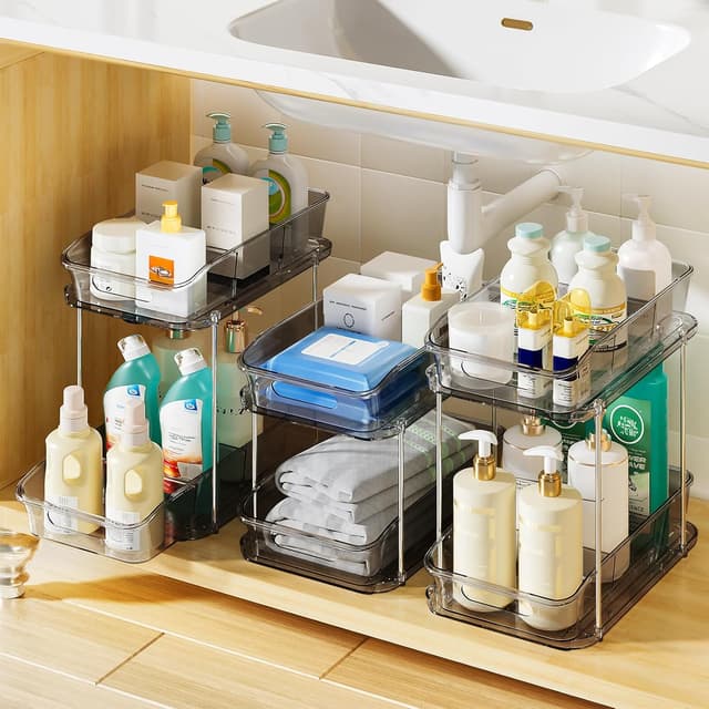 Thumbnail 6 de Delamu 2-Tier Under Sink Organizers, 2-Pack ⚙