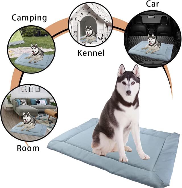Detalle de Hisprout Portable Cat and Dog Bed – Waterproof, Foldable Pet Mat (Grey), 36 x 26 inch