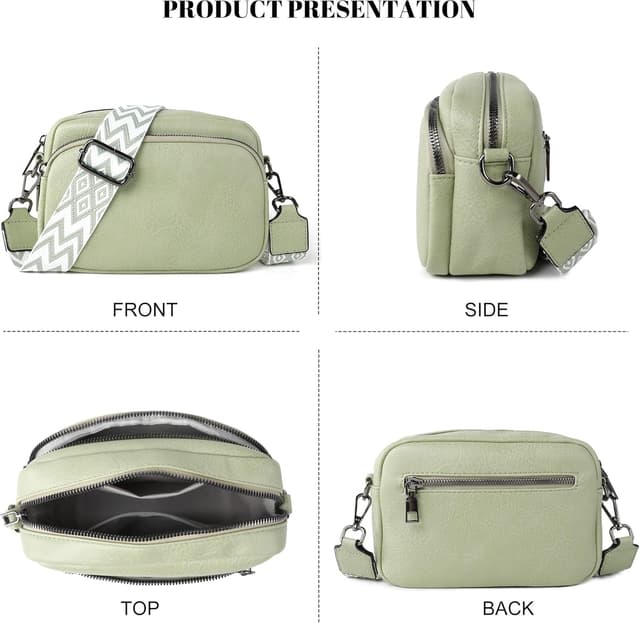 Detalle 2 de TANTOMI Crossbody Bags for Women in vegan leather – small anti-theft style for shopping, travel and work