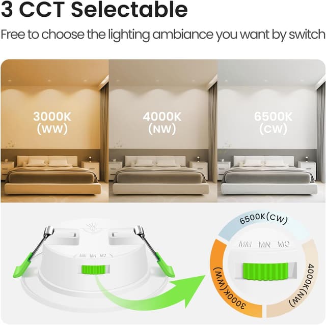 Detalle de ALUSSO Einbaustrahler 68 mm LED 6er Set