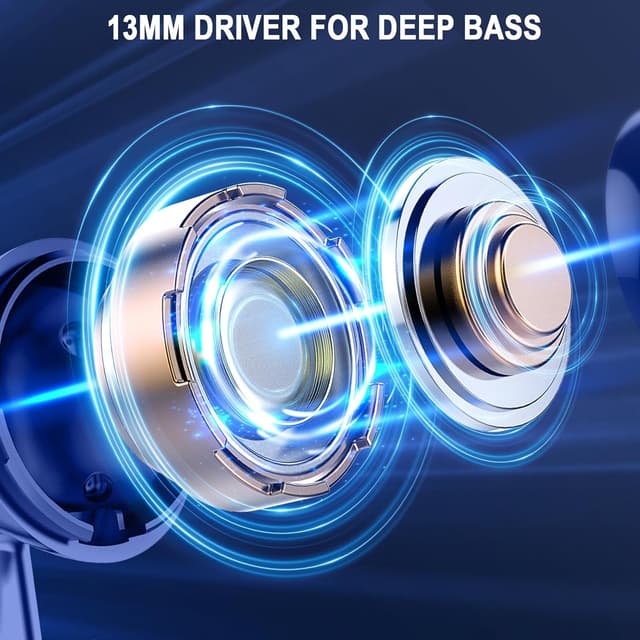 Detalle de Cuffie Bluetooth Auricolari Bluetooth 5.4 con ANC ENC, 4 microfoni e fino a 40 ore (IP7)