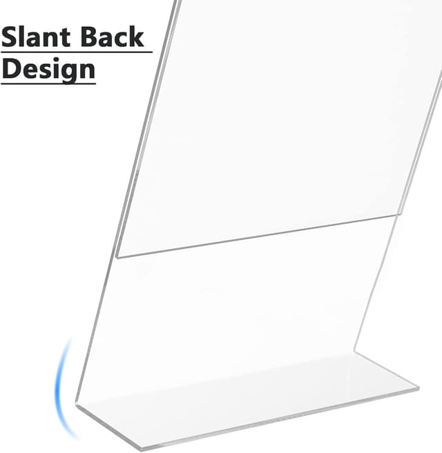 Detalle de Flow fire A5 Acrylic Sign Holder (L-Shape Perspex) — 6 Pack for A5 Menus & Posters
