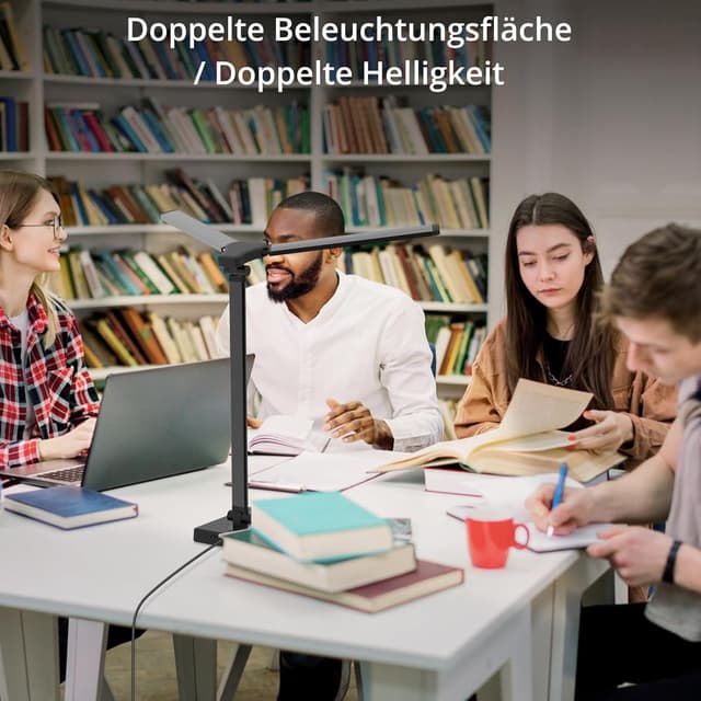 Thumbnail 6 de iVict Zweikopf Schreibtischlampe mit Touch Steuerung