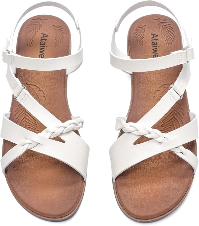 Thumbnail 6 de Sandales plates Ataiwee pour femmes, slip-on confort avec sangle à la cheville