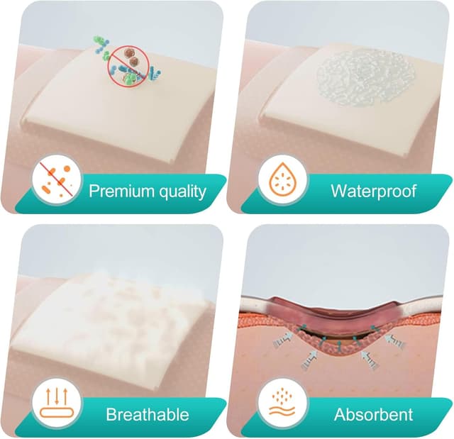 Detalle 2 de Dimora Silicone Foam Dressing 4"x4" (40) 🩹