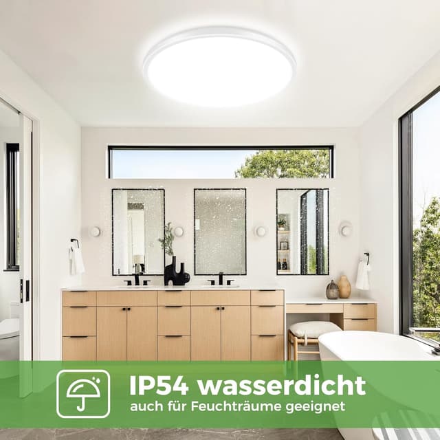 Thumbnail 4 de Zemty 36W LED-Deckenleuchte dimmbar (39 cm, 3.600 lm) mit RGB-Farbwechsel und Fernbedienung, IP54