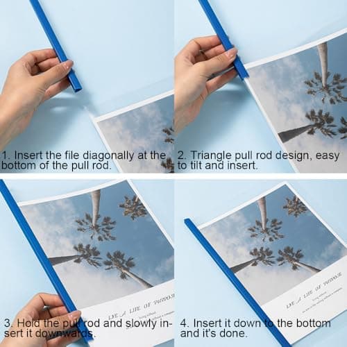 Detalle de 10PCS A4 Report Covers with Sliding Bar