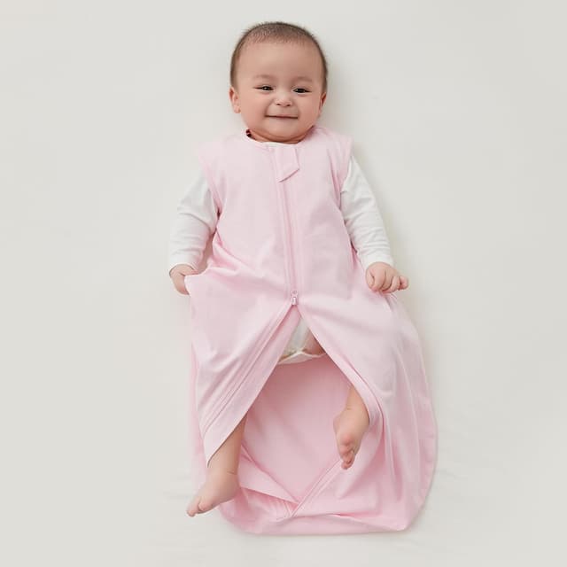Detalle de LULUMONKEY Baby Summer Sleeping Bag 2 Pack (0.5 TOG Cotton) – Newborn to Toddler Wearable Blanket