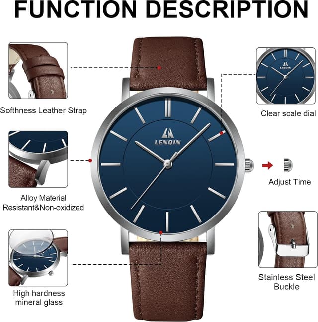 Thumbnail 6 de LN LENQIN Herren Uhr 40 mm