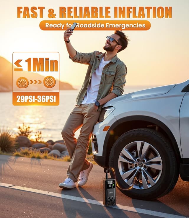 Thumbnail 2 de AOSKI 150PSI Portable Air Compressor