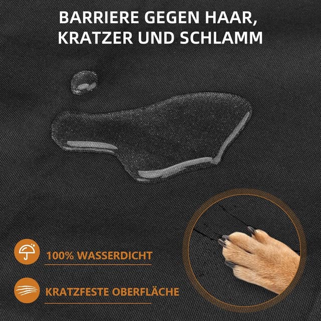 Detalle de Vepazony Kofferraumschutz Hund Universal 185x105 cm – wasserabweisende, kratzfeste Schutzmatte für Auto, SUV