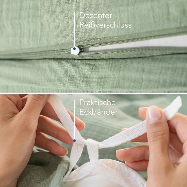 Detalle 2 de Dreamzie Musselin Bettwäsche 135x200 cm