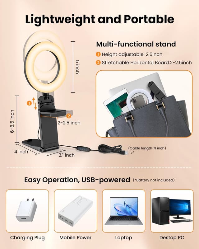 Thumbnail 5 de Evershop Ring Light 5" LED for Video Calls