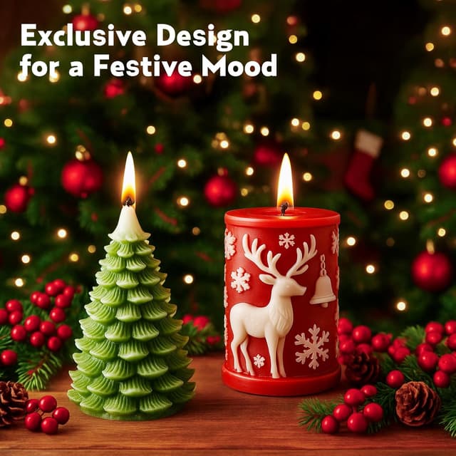 Thumbnail 6 de Moule à bougie Noël 2 pcs ⚙