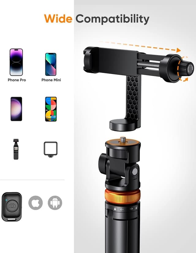 Detalle 2 de EUCOS 62-inch Phone Tripod ⚙