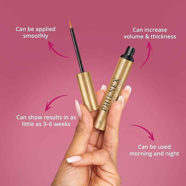 Thumbnail 6 de PHIENEX Wimpernserum mit Verlängernd & Verdichtend – für Wimpern und Augenbrauen, 3 ml