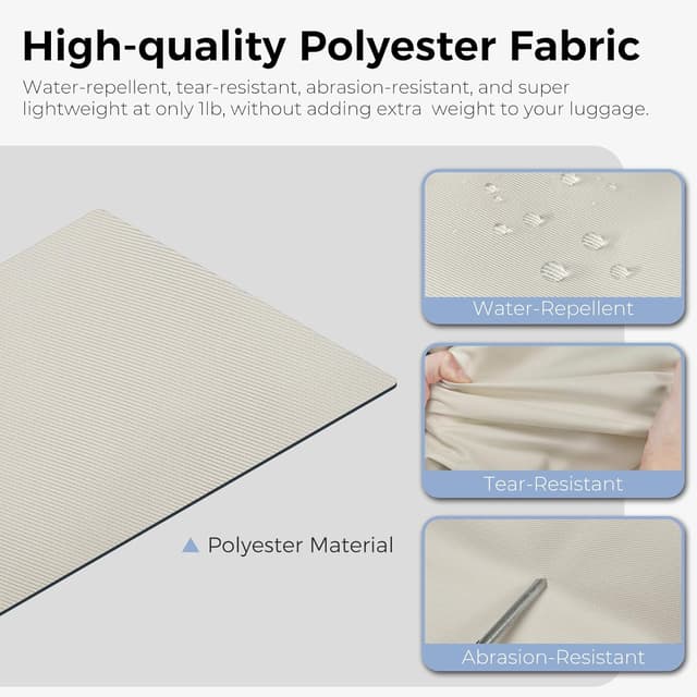 Thumbnail 6 de Fmeida Reisetasche Groß (65L) faltbar mit Schuhfach – Handgepäck & Sporttasche in Beige