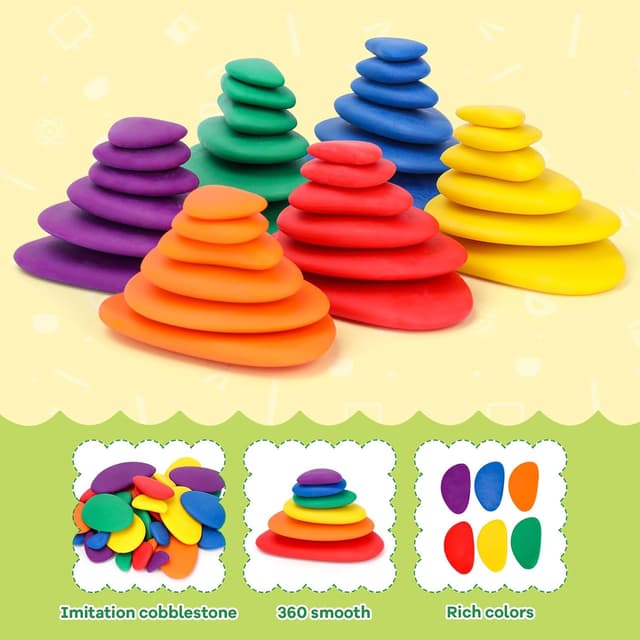 Detalle 2 de GiddyGlow Puzzles Montessori stacking toy for age 3-6 đź§©
