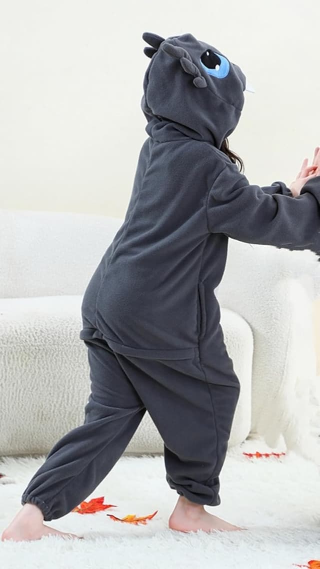 Detalle 1 de CarRivb Kids Onesie Tier-Suit mit Kapuze – Fleece-Hoodie-Overall für Pyjama, Halloween & Weihnachten