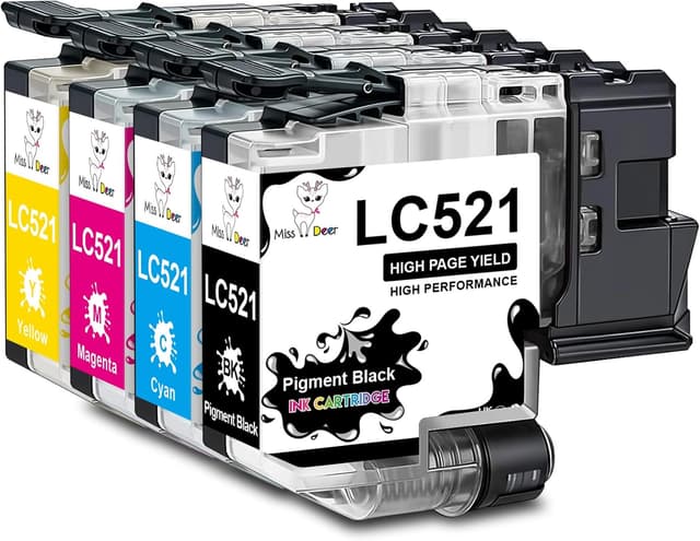Detalle de Miss Deer LC521 compatibili Brother, 4 cartucce