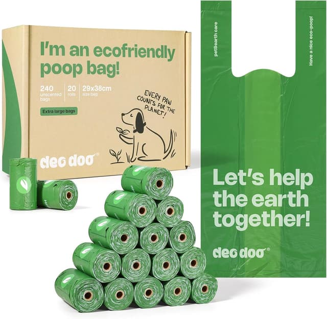 Detalle de Deo Doo Dog Poo Bags 240 Pack 11x15in
