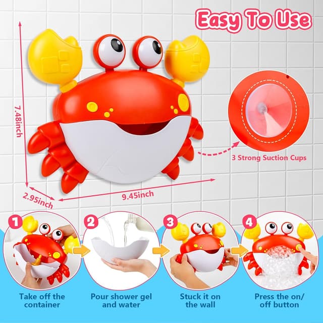 Thumbnail 4 de JoiTale Baby Bath Toys rechargeable bubble crab