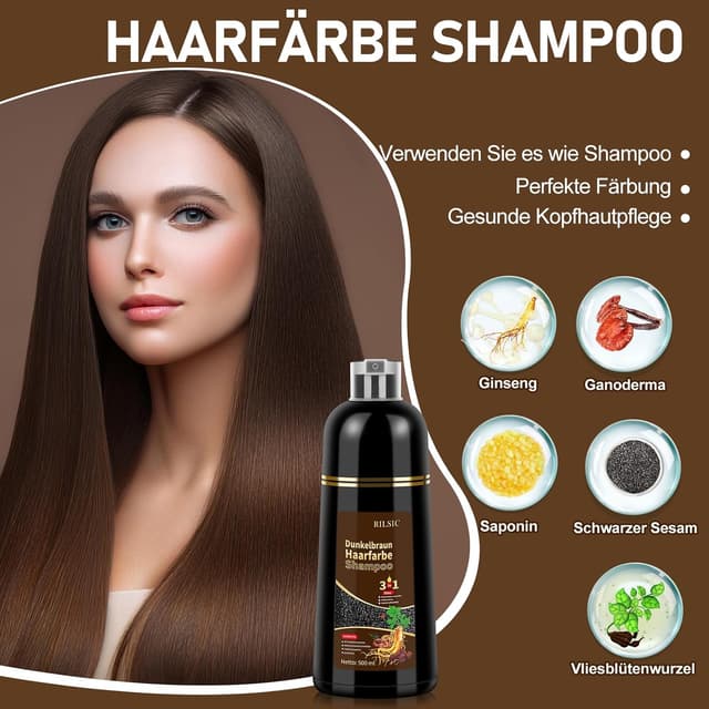 Thumbnail 3 de 500ML Haarfarbe Dunkelbraun 3 in 1