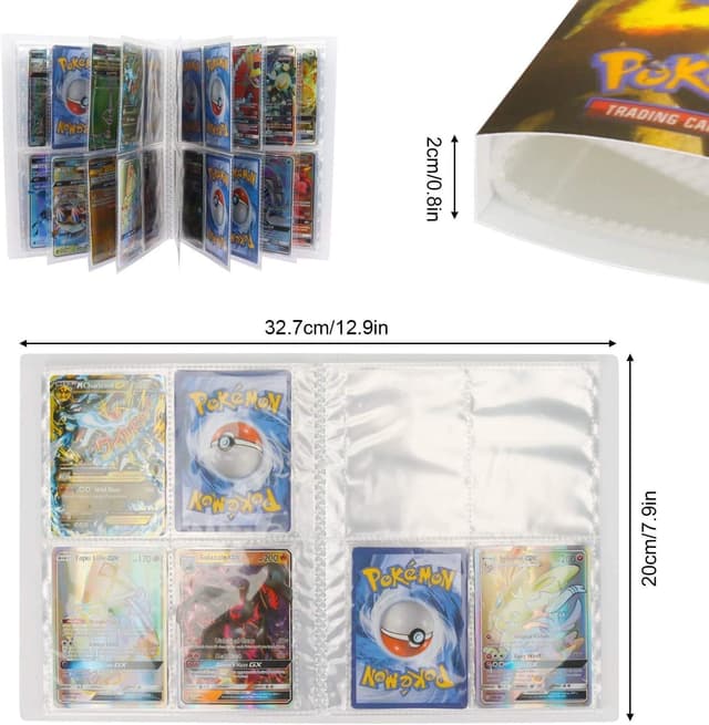 Detalle de Card Binder for Pokémon 4 Pocket – Trading Card Holder for up to 240 Cards (30 Page Album)
