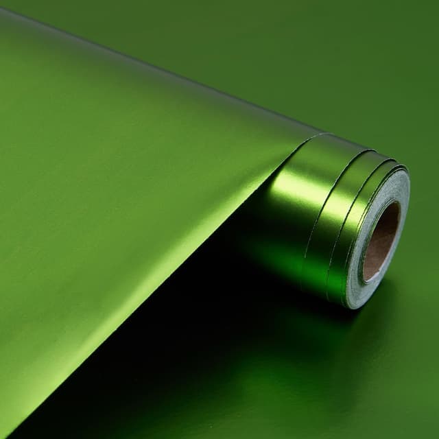 Detalle de HJYODY Green Matte Gift Wrapping Paper Roll 43cm x 12m (pearly solid colour)