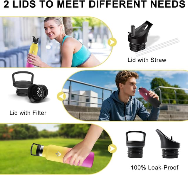 Thumbnail 3 de Mujigaga botella acero inoxidable 1 L a prueba de fugas