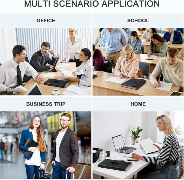 Thumbnail 6 de Diboniur A4 Accordion File Organiser with 13 Pockets (Black)