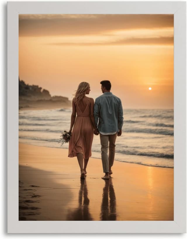 Detalle de Cadre photo Victor Klee 18x24 cm Gris (bois, châssis + verre acrylique) – Simple et Moderne