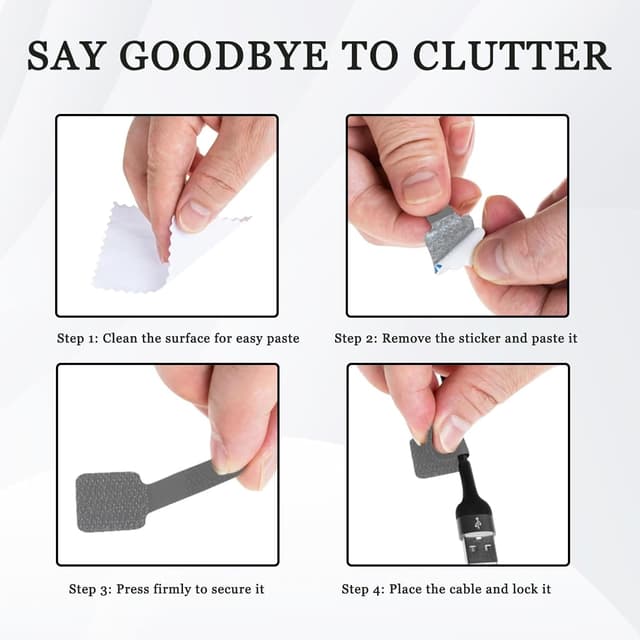 Thumbnail 4 de AABDTYYD 40 Stück Selbstklebende Kabelbinder